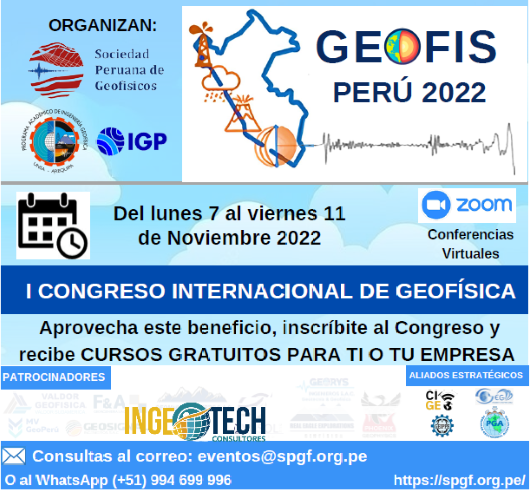 INGEOTECH CONSULTORES SAC Presente en el Congreso Internacional de Geofísica Perú 2022